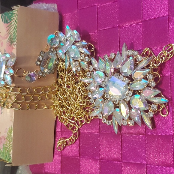 Boho Rhinestone Statement Chest/Body Chain - Picture 7 of 7